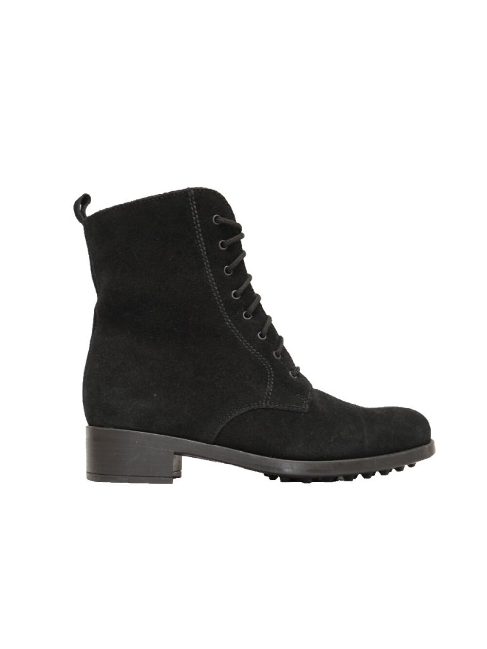 New! La Canadienne 8.5 Spidey Suede Boot Waterproof Lace-up Black Ankle DD546